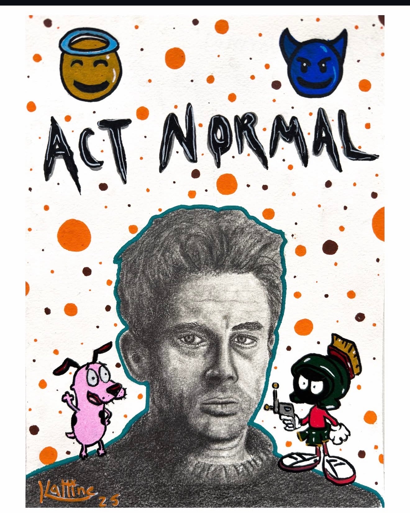 “Act normal” original work on paper